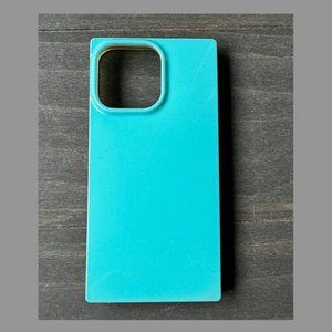 Flaunt Square iPhone 13 Pro Case - Aqua Blue